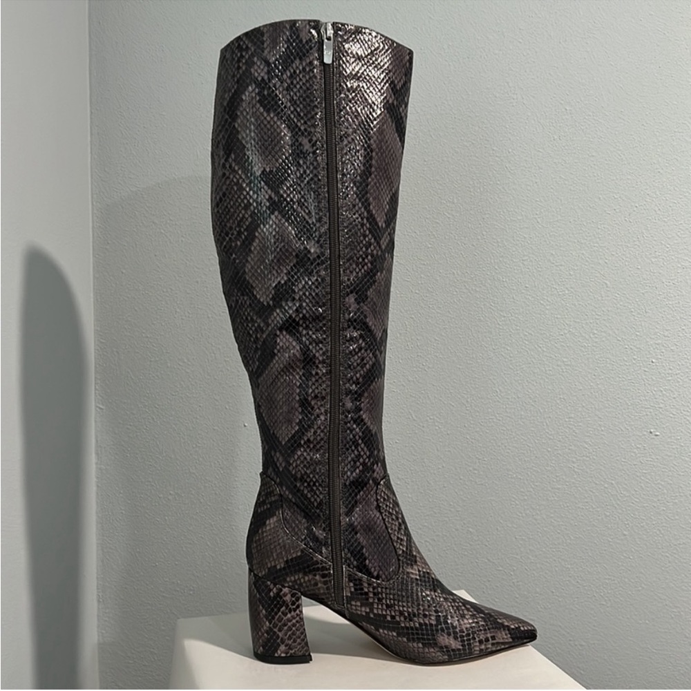 Trendy Marc Fisher Retie 2 Faux Snakeskin Tall Boots Like new in great condition
